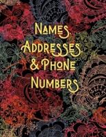 Names, Addresses, & Phone Numbers