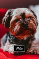 Yorkshire Terrier Dog Pup Puppy Doggie Notebook Bullet Journal Diary Composition Book Notepad - Red Sofa