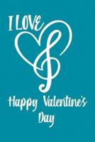 Valentine's Day Blank Sheet Music Composition Manuscript Staff Paper Art Music Valentine's Day Notebook Black Cover