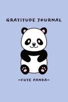 Black White Cute Panda - Gratitude and Affirmation Journal For Children