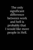 The Only Significant Difference Between Work and Hell Is Probably That I Would Like More People in Hell.