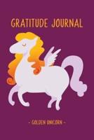 Golden Unicorn - Gratitude and Affirmation Journal For Girls