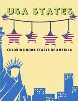 USA States Coloring Book States Of America
