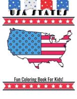 USA States Fun Coloring Book For Kids!