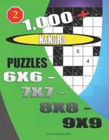 1000 + Kakuro Puzzles 6X6 - 7X7 - 8X8 - 9X9