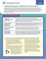 Catalyzing Change in Middle School Mathematics Resource Guide