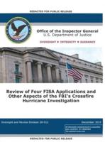 Office of the Inspector General Report: Review of Four FISA Applications and Other Aspects of the FBI's Crossfire Hurricane Investigation