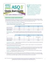 Ages & Stages Questionnaires¬ (ASQ¬-3): Quick Start Guide (French)