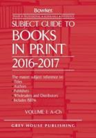 Subject Guide to Books In Print, 2016-17
