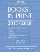 Books in Print, 2017-18