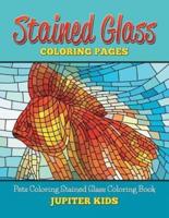 Stained Glass Coloring Book: Pets Coloring Stained Glass Coloring Book