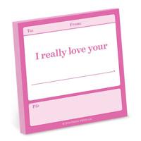 Knock Knock I Really Love Your... Fill in the Love Sticky Notes