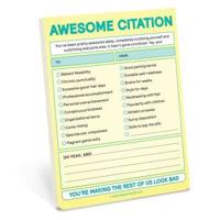 Knock Knock Awesome Citation Nifty Note Pad (Pastel Version)