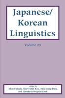 Japanese/Korean Linguistics, Volume 25