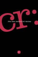 CR: The New Centennial Review 22, No. 1