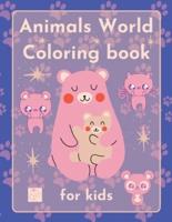 Animals World Coloring Book for Kids