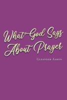 What God Says About Prayer