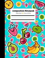 Composition Notebook, Wide Ruled, Draw and Write