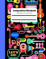 Composition Notebook, Wide Ruled, Draw and Write