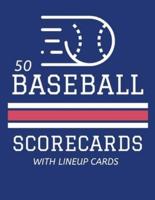 50 Baseball Scorecards With Lineup Cards