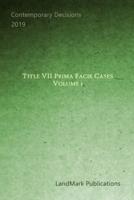 Title VII Prima Facie Cases