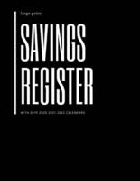 Savings Register With 2019-2020-2021-2022 Calendars