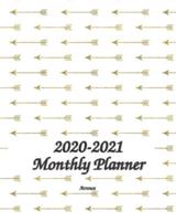 2020-2021 Monthly Planner Arrows