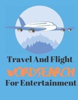 Travel And Flight Word Search For Entertainment