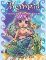 Mermaid Coloring Book for Kids Age 4-8