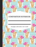 Composition Notebook - 120 Pages - Wide Ruled - 7.44" X 9.69"