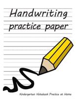 Handwriting Practice Paper Kindergarten Notebook Practice at Home