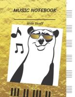 Music Notebook Wide Staff