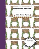 Composition Notebook Wide Ruled Paper