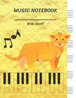 Music Notebook Wide Staff