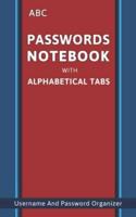 ABC Passwords Notebook With Alphabetical Tabs