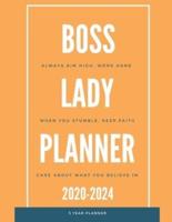 2020-2024 Five Year Planner Boss Lady Planner