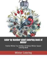 Color By Number Adult Coloring Book of Winter