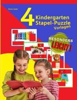 4 Kindergarten Stapel-Puzzle-Vorlagen