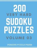 200 Very Hard Sudoku Puzzles Volume 03