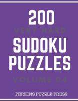 200 Very Hard Sudoku Puzzles Volume 04