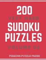 200 Very Hard Sudoku Puzzles Volume 06