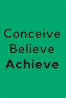 Bucket List Book - Conceive Believe Achieve