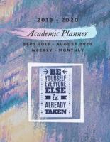 2019-2020 Academic Planner Sept 2019 - August 2020