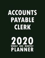 Accounts Payable Clerk 2020 Weekly and Monthly Planner