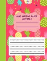 Hand Writing Paper Notebook