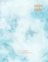 2020-2021 2 Year Planner Blue Marble Monthly Calendar Goals Agenda Schedule Organizer