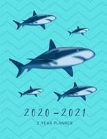 2020-2021 2 Year Planner Sharks Monthly Calendar Goals Agenda Schedule Organizer