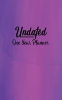 Undated One Year Planner