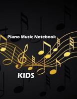 Piano Music Notebook Kids