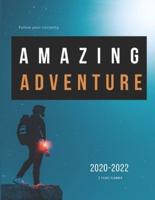 2020-2022 3 Year Planner Adventure Monthly Calendar Goals Agenda Schedule Organizer